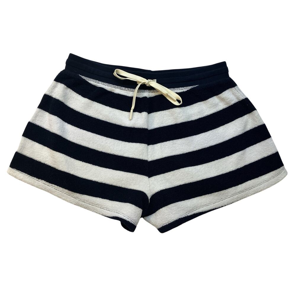 Outerknown Navy Blue & White Stripe High Tide Organic French Terry Short Size XS